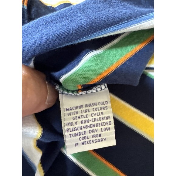 Alan Flusser Golf Mens Striped 2 Button Polo Shirt Size Large - Picture 2 of 6